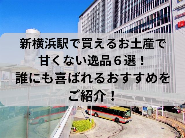 新横浜駅で買えるお土産で甘くない逸品6選
